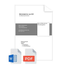 Bewerbungsunterlagen Deckblatt Bewerbung Vorlage