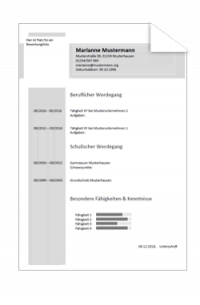 Lebenslauf Muster Grafisch