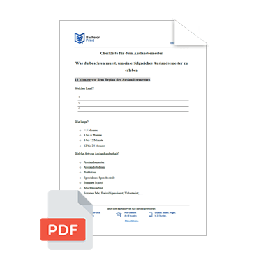 Auslandssemester Checkliste