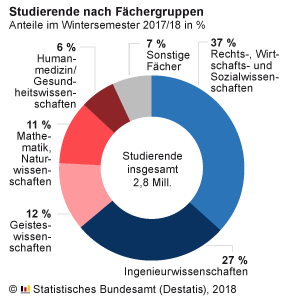 Bachelorstudium Studierende nach Fächergruppen